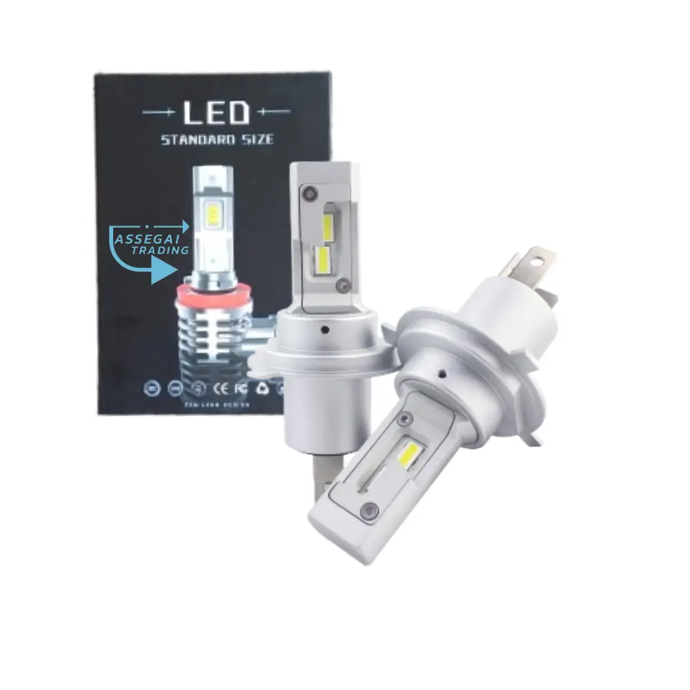 H4 LED Headlight Bulb 8000LM 18W Fanless - Plug & Play