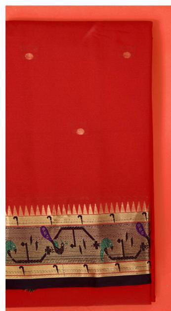 Thumbnail: Rich Cotton Silk Saree with Blouse piece