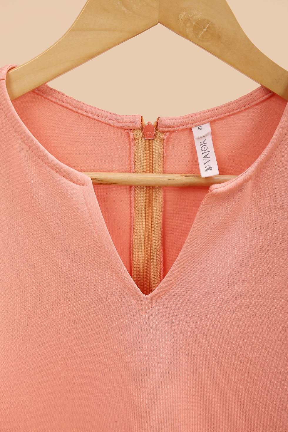 Thumbnail: VAJOR Coral Pink Solid Dress