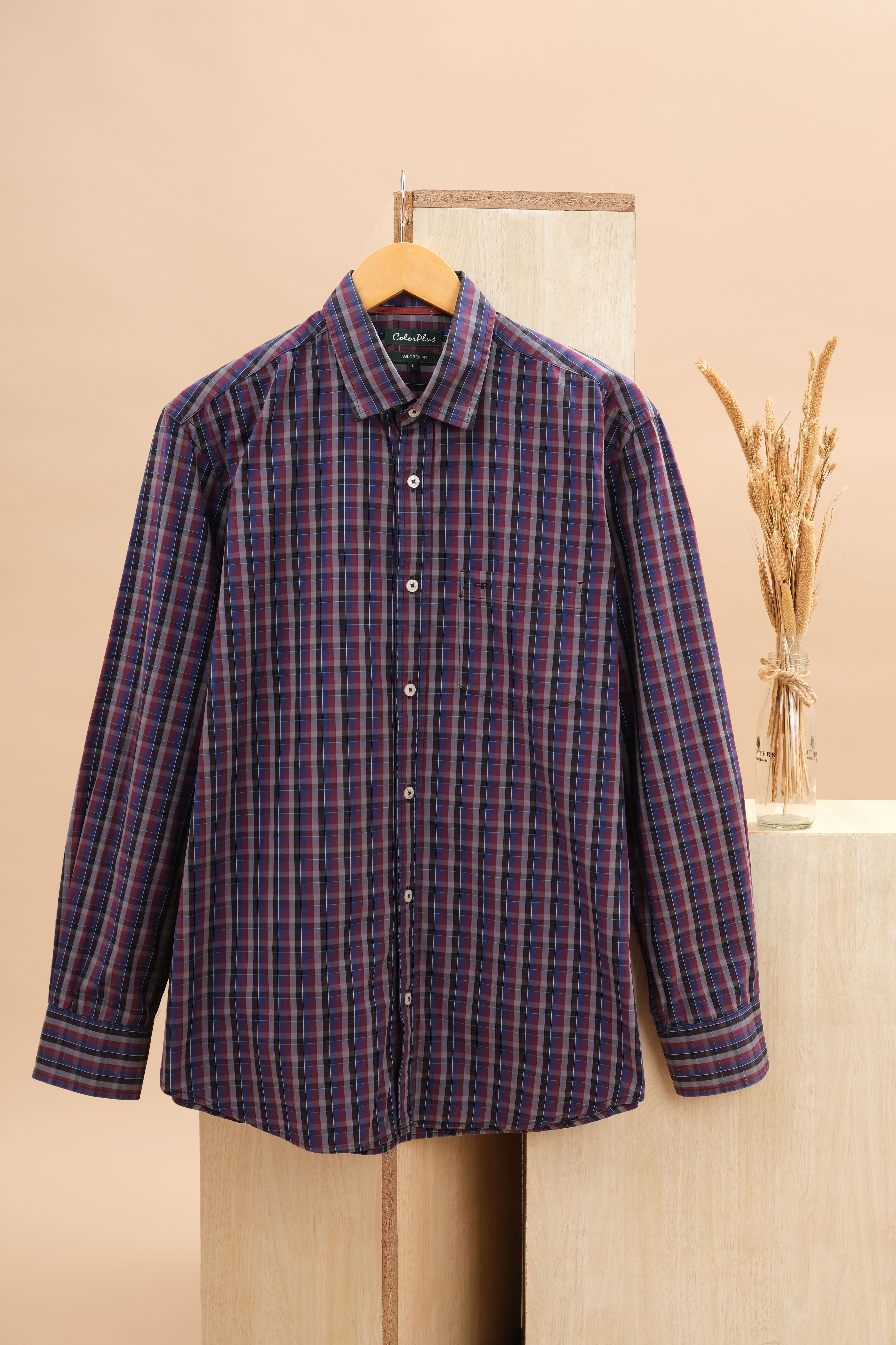 COLORPLUS Tyrian Purple & Multi Shirt(S)