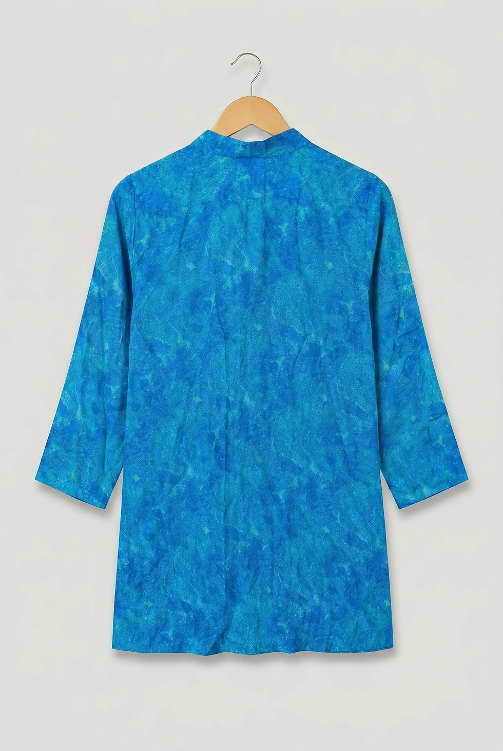 Thumbnail: CHRISTINA Blue Printed Short Kurta – Women’s Ethnic Wear | L