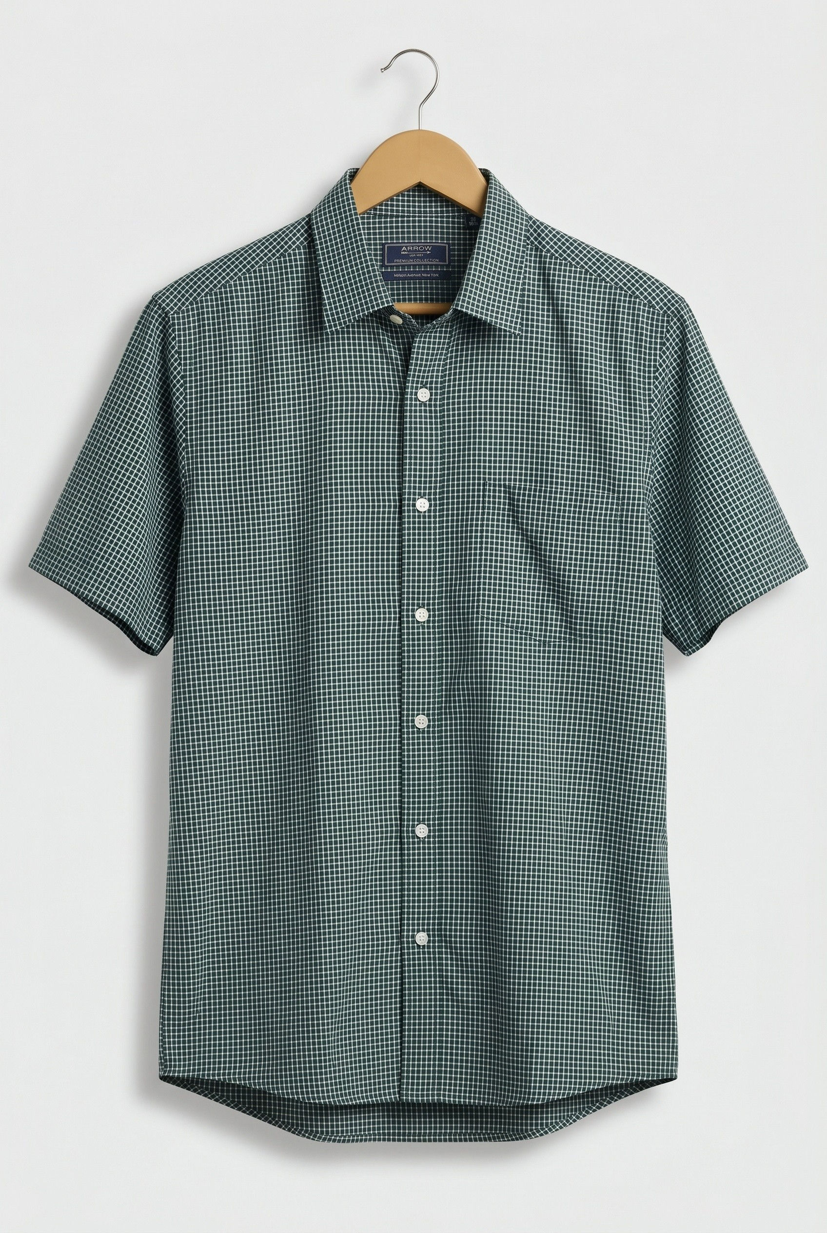 ARROW Green & White Checked Casual Shirt – Men’s Wear | XS
