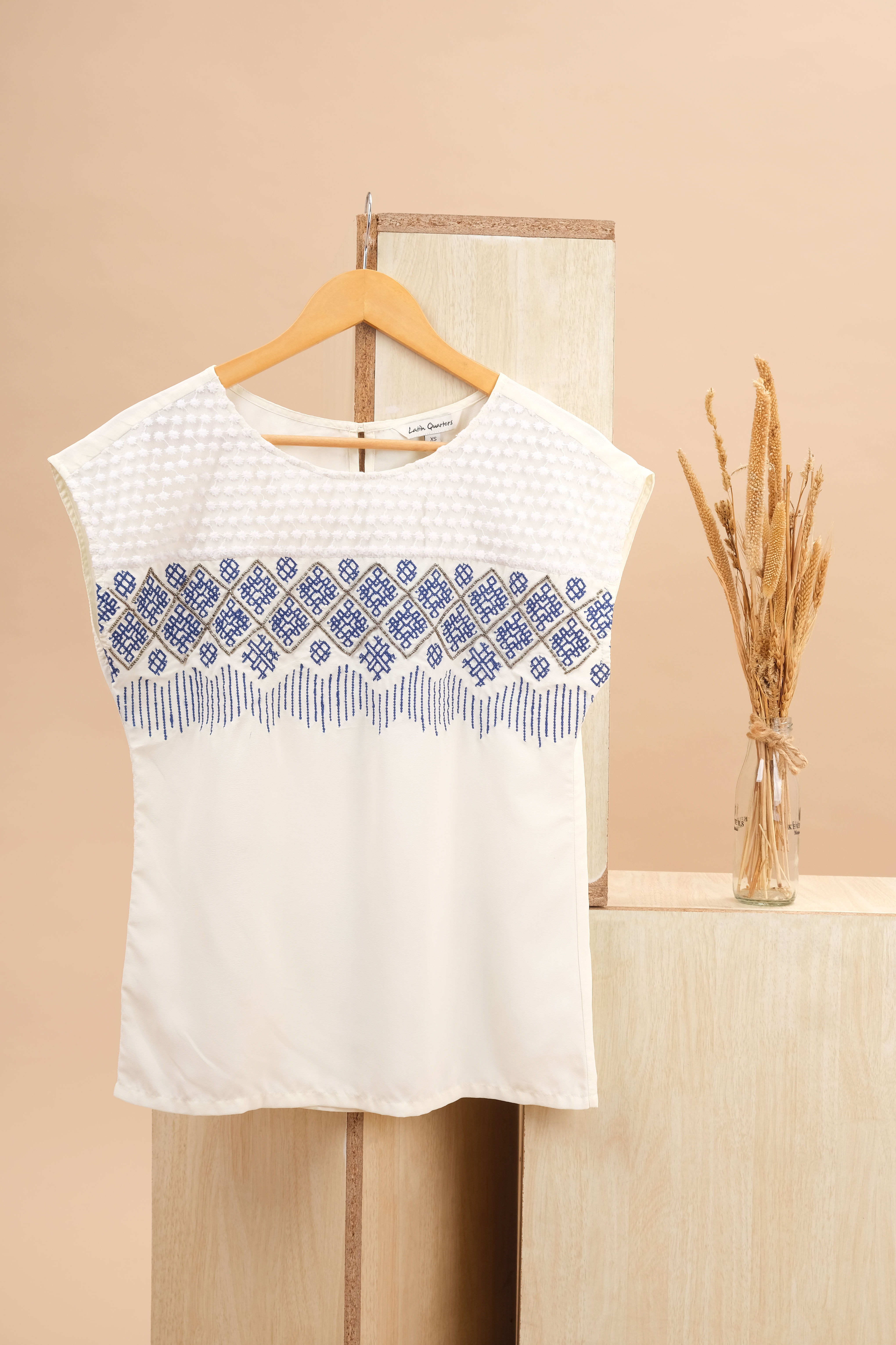 LATIN QUARTERS Cream Top(S)