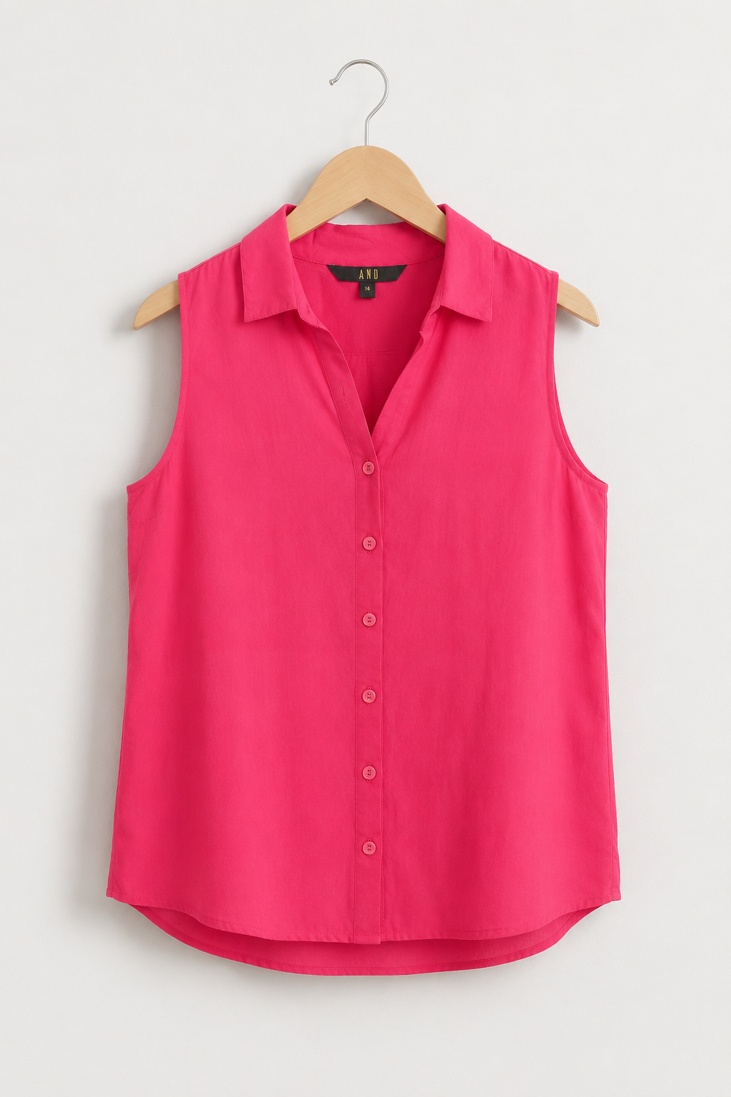 AND Mangenta Sleeveless Shirt Top – Women’s Casual Top | L