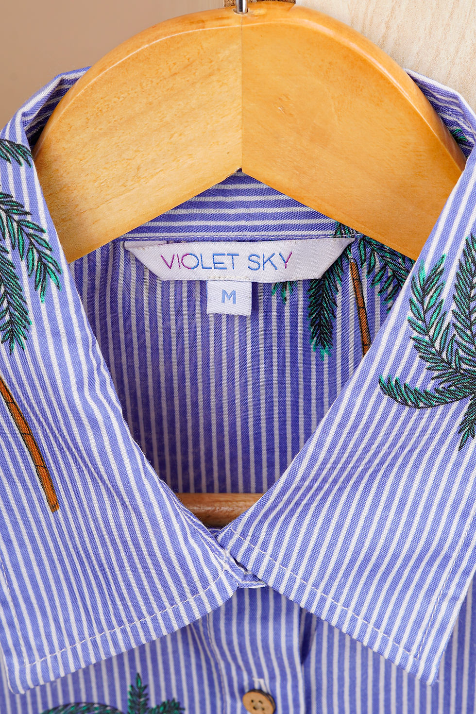 Thumbnail: VIOLET SKY Striped Cotton Blend Long Blouse(XXL)