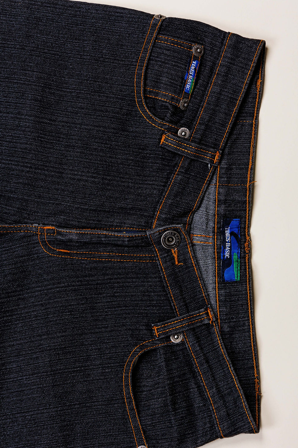 Thumbnail: TIMES BASIC Sable Black Denim Flare Pants(32")
