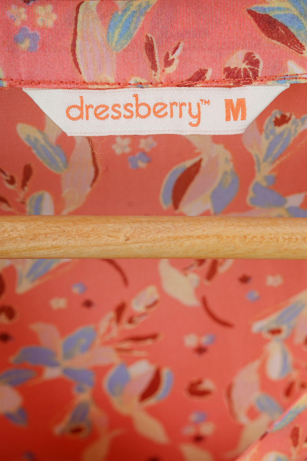 Thumbnail: DRESSBERRY Bright Coral with Multi Printed Top(L)