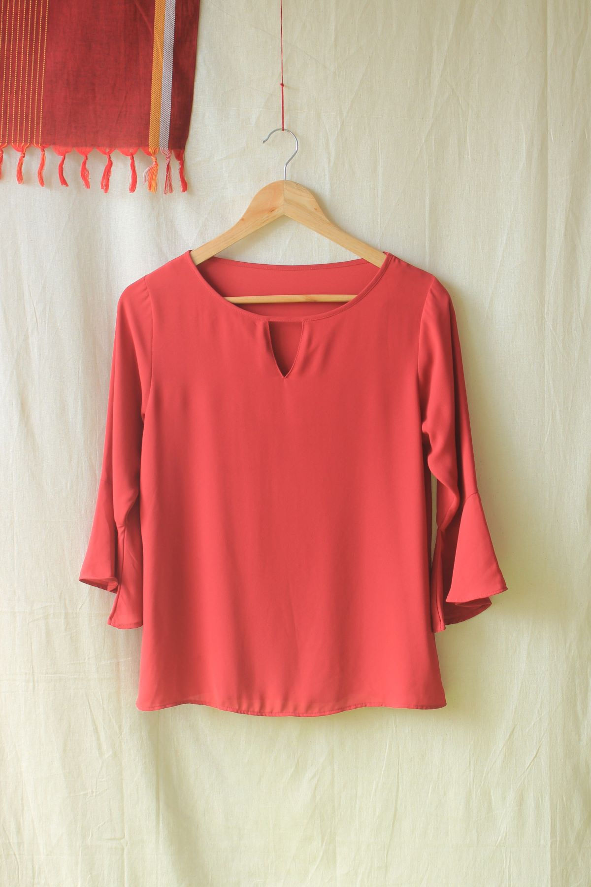 Brick Red Top with keyhole