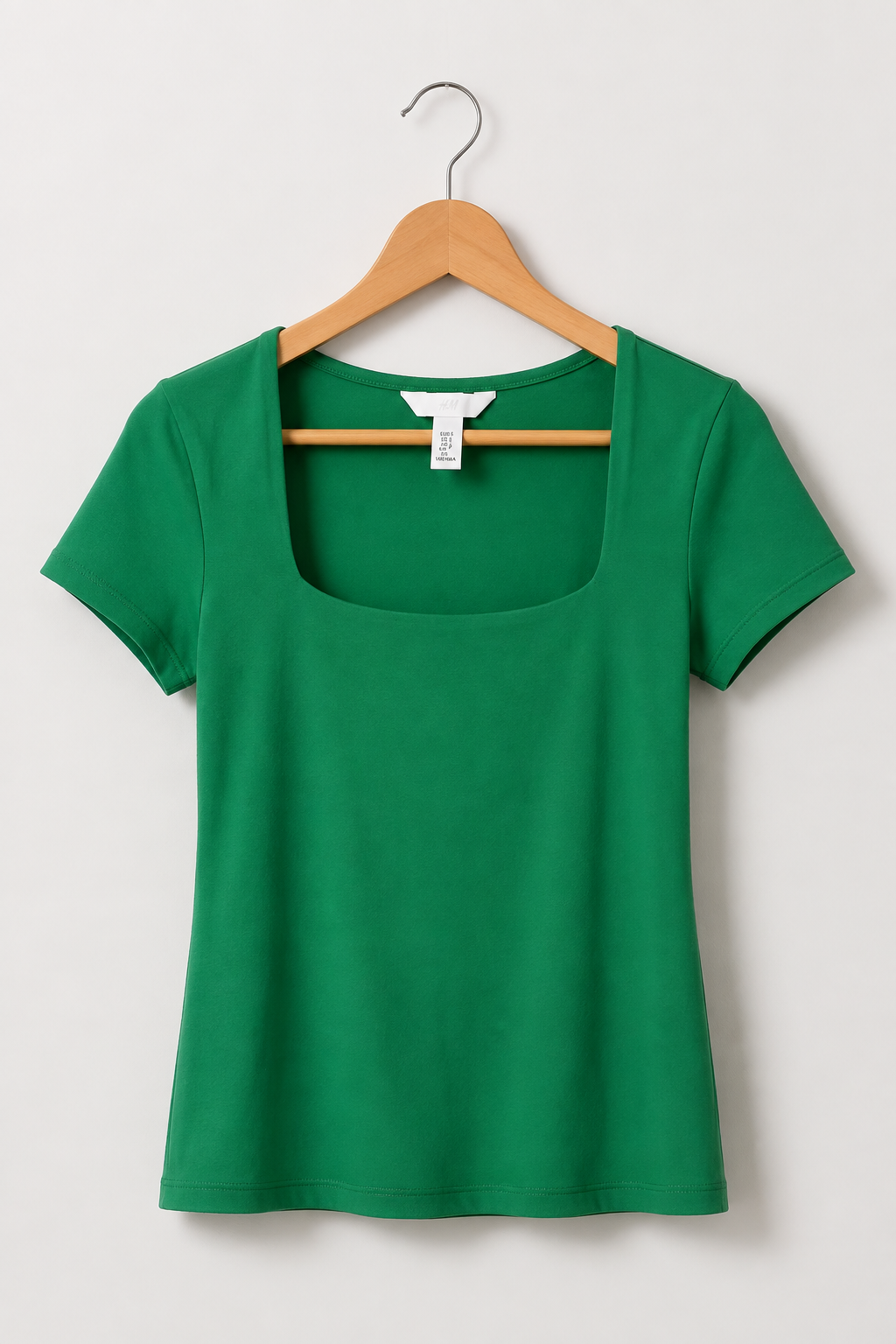 H&M Forest Green Slim-Fit Crop Top – Women’s Summer Top | XS