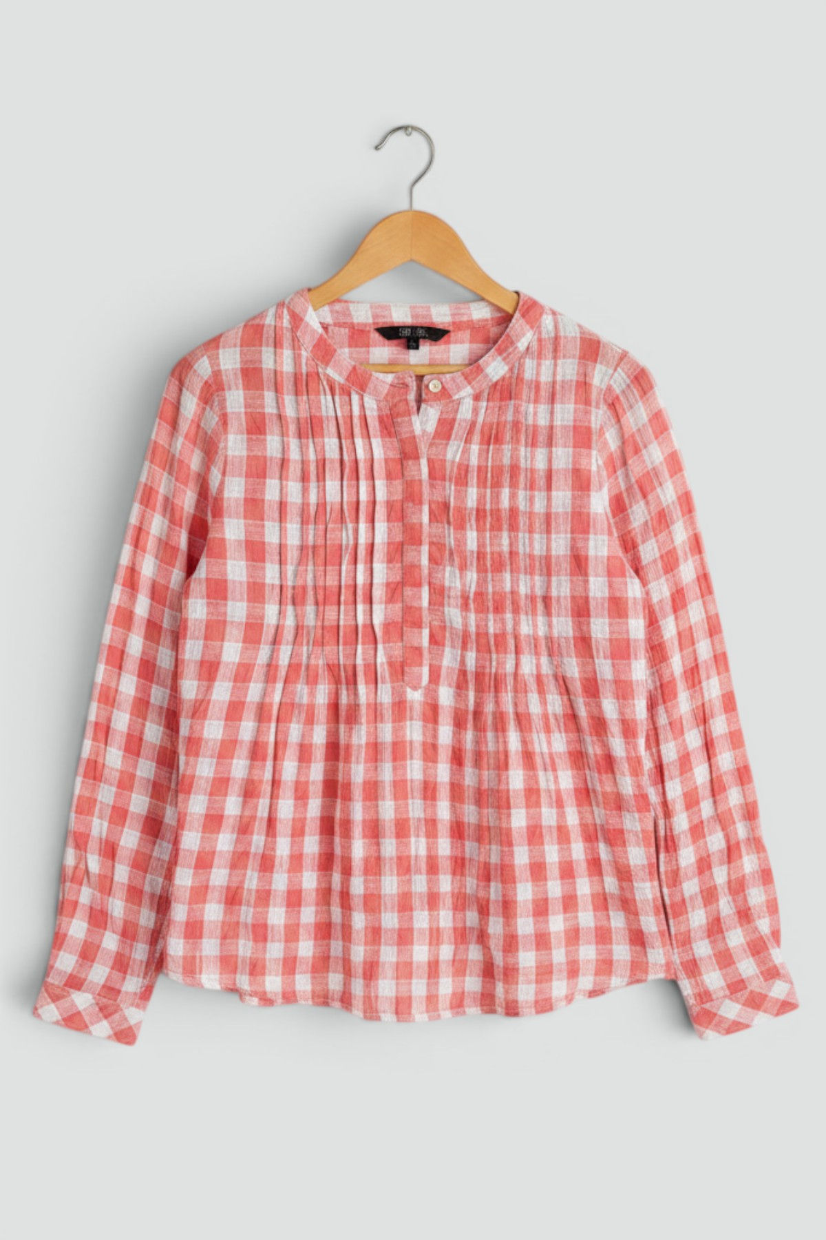 DNMX White & Pink Checked Blouse – Women’s Casual Blouse | S