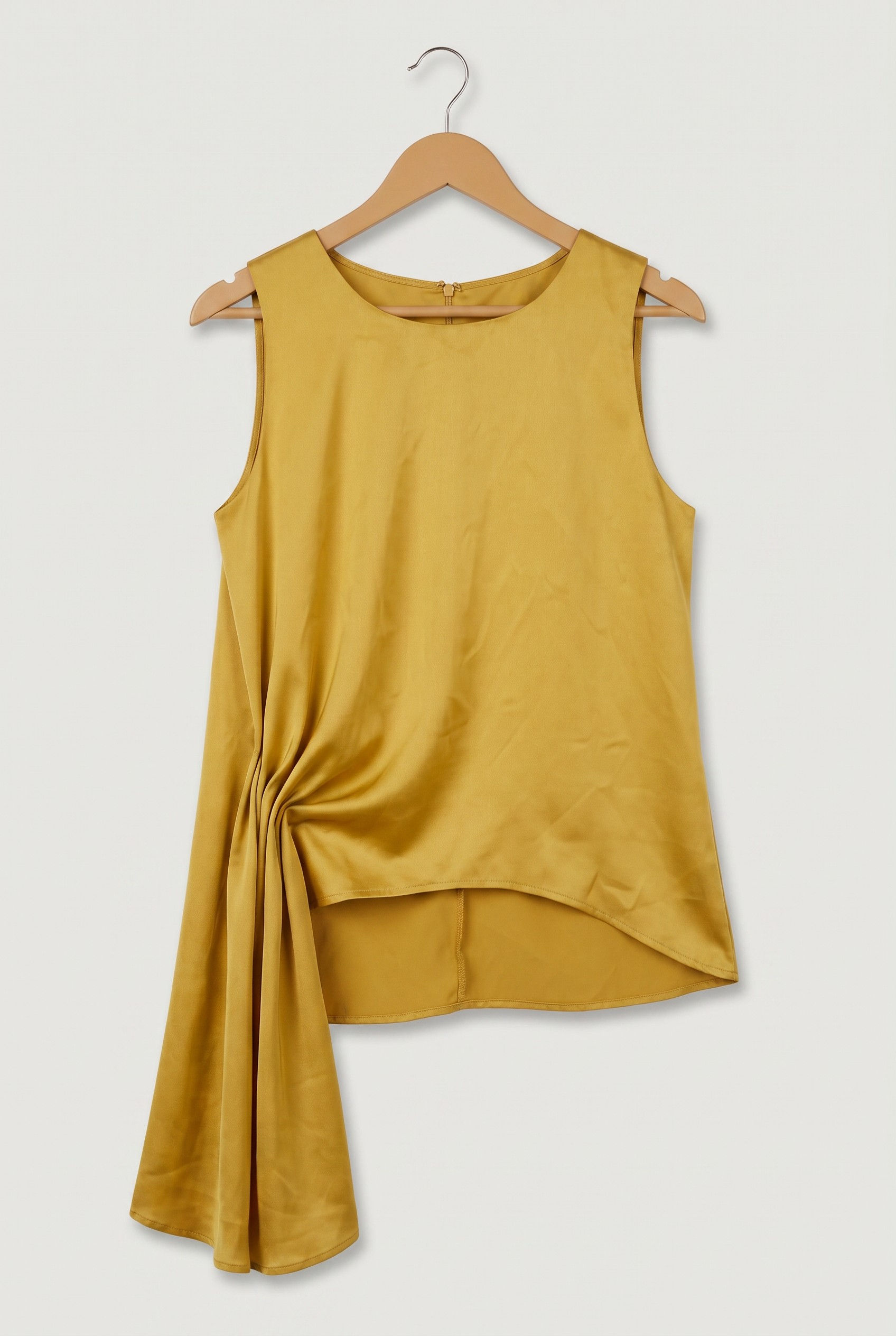YEZI Yellow Ochre Sleeveless Top – Women’s Party Wear | S
