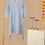 Thumbnail: POPNERTIC White & Navy Blue Handkerchief Hem Ethnic Wear(L)
