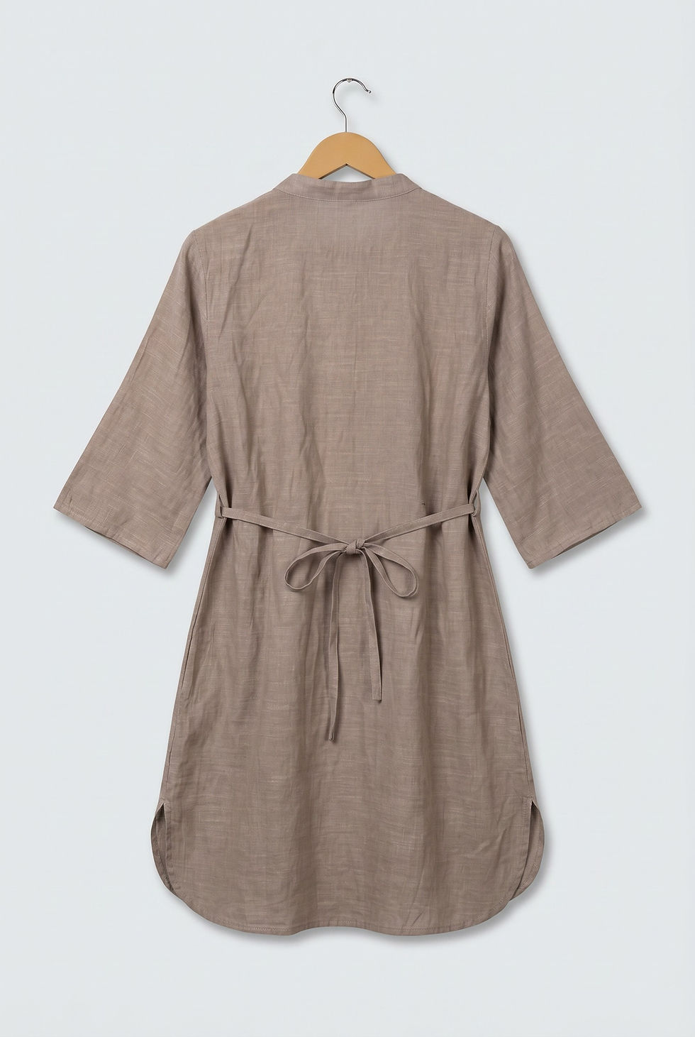 Thumbnail: FUSION BEATS Embroidered Taupe Dress – Women’s Ethnic Wear | S
