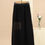 Thumbnail: H&M Black Solid High Slit Midi Skirt(XS)