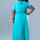 Thumbnail: SHEIN Maxi Dress in Turqouise Blue with  Shwal Print Yoke (XL)