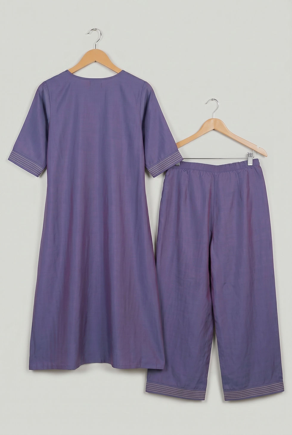 Thumbnail: INDOERA Ultramarine Violet Ethnic Co-Ord Set – Women’s Wear | M