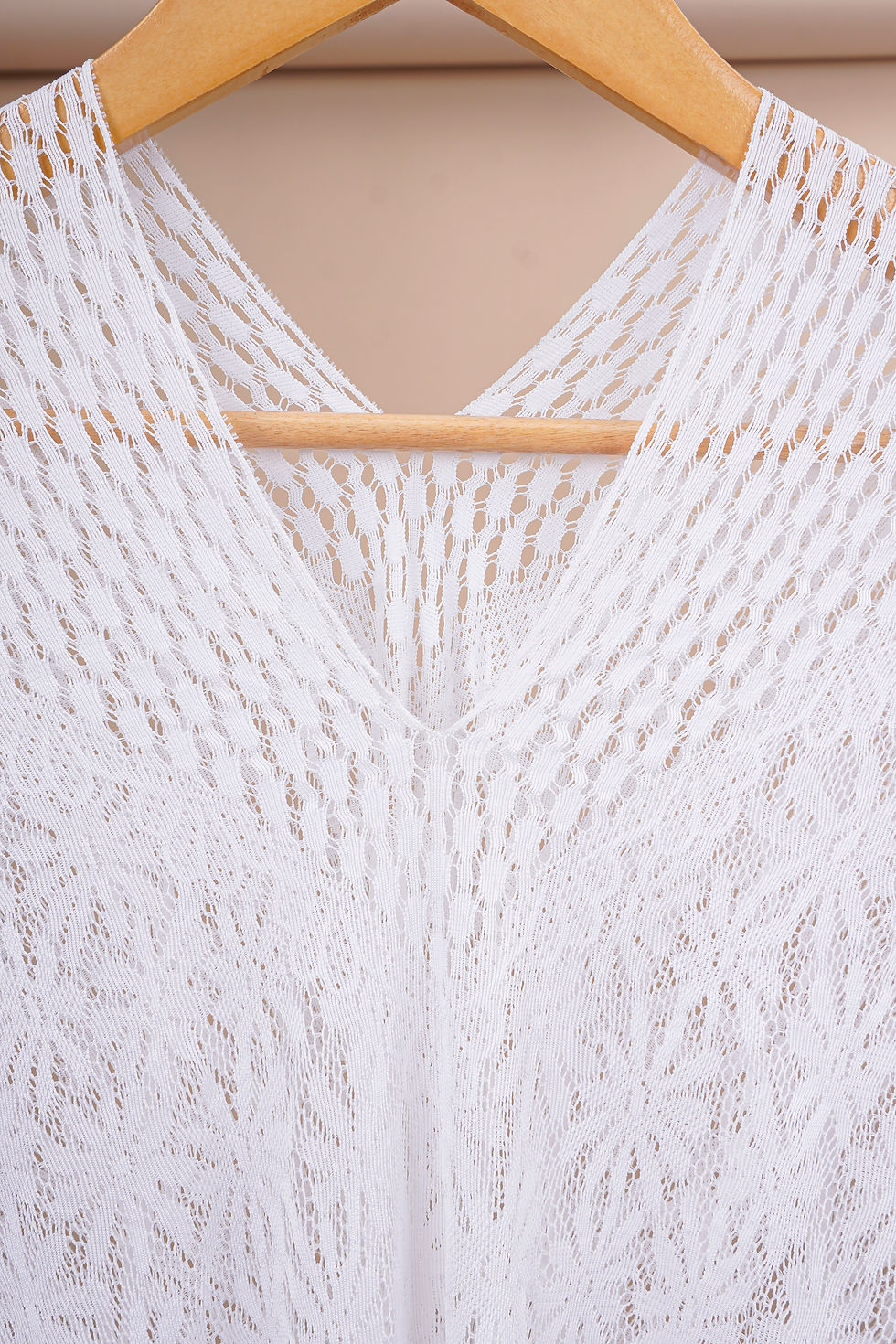 Thumbnail: White Laced Poncho Coverup(XXXL)