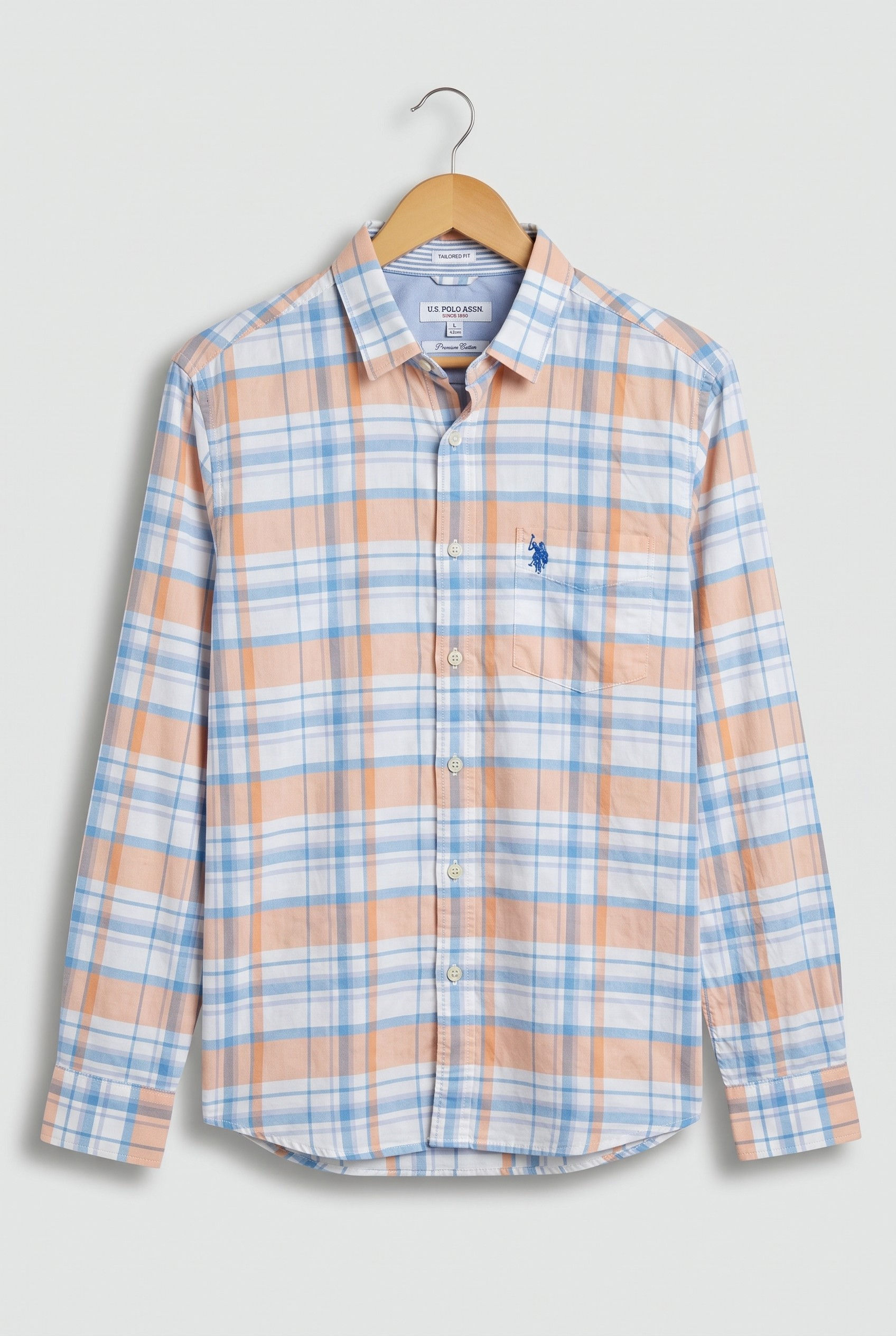 US POLO ASSN Checked Formal Shirt – Men’s Office Wear | XS