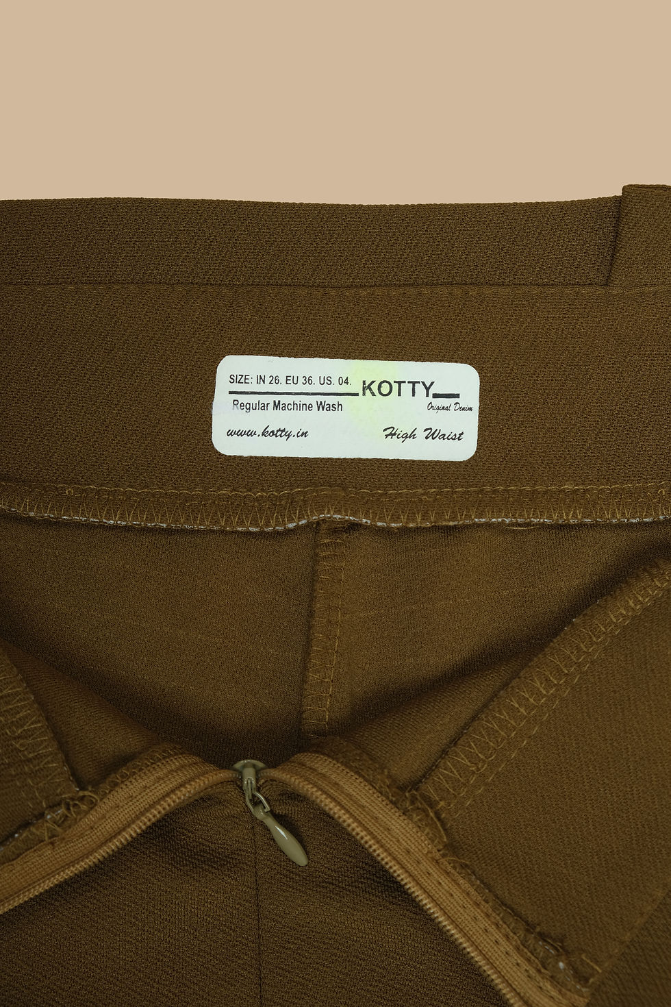 Thumbnail: KOTTY Raw Sienna Solid Wide Leg Pants(26")