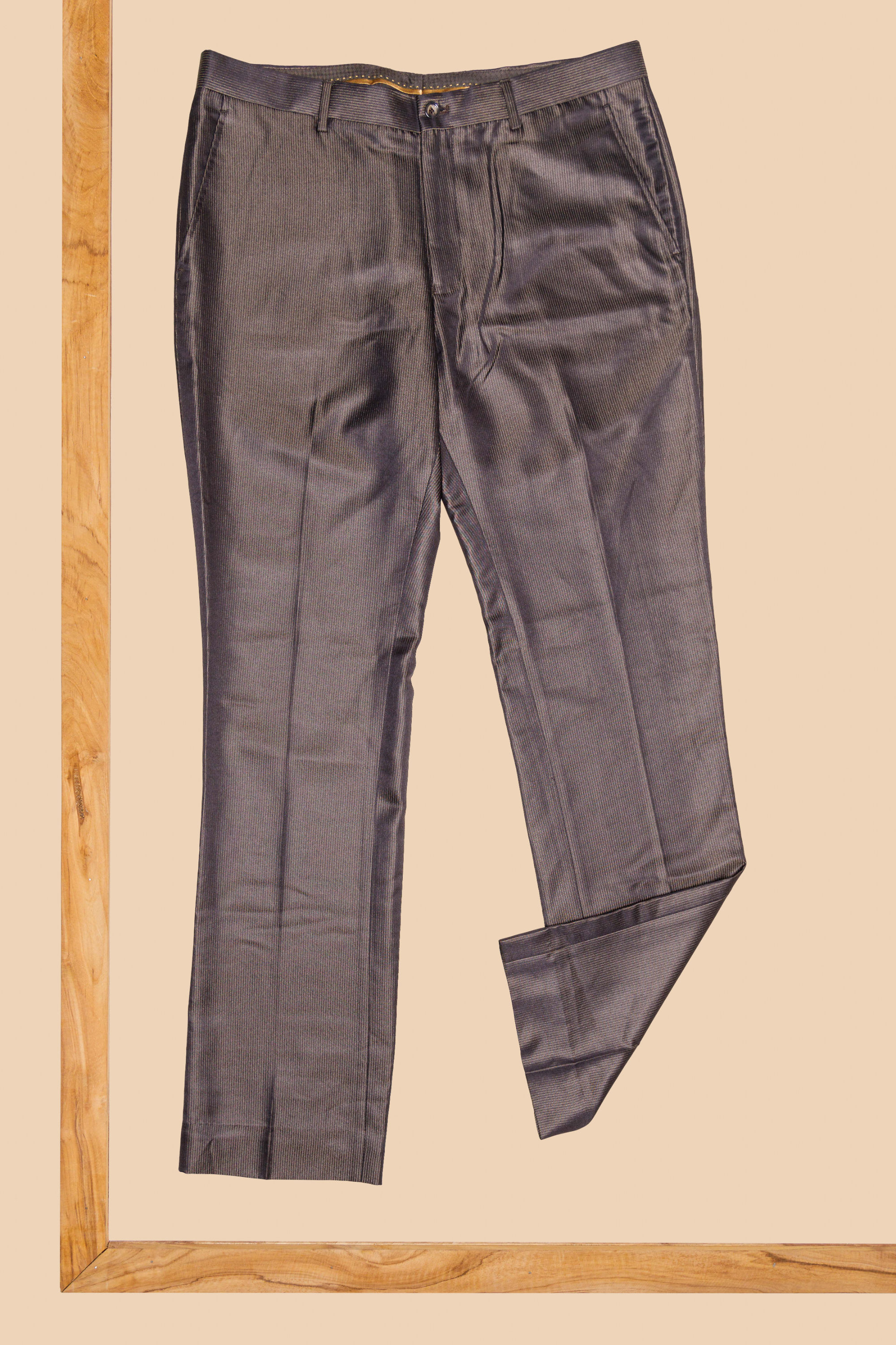 BLACKBERRYS S Striped Dark Coffee Brown Pant(36")