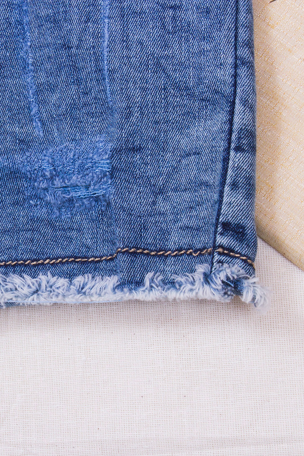Thumbnail: Stalk Buy Love Denim Hot Shorts with Rose Embroidery (UK 10)