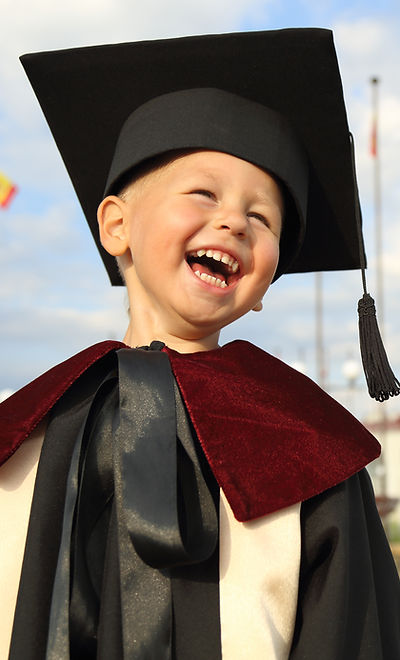 Kid in Graduation Gown