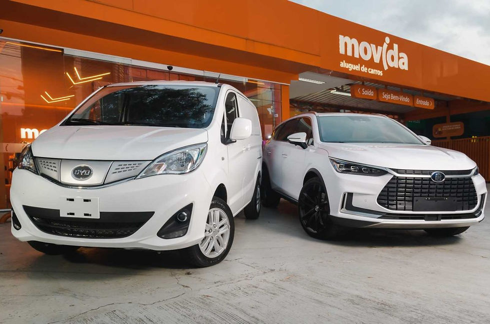 As locadoras oferecem inclusive opção de carros elétricos - foto Divulgação