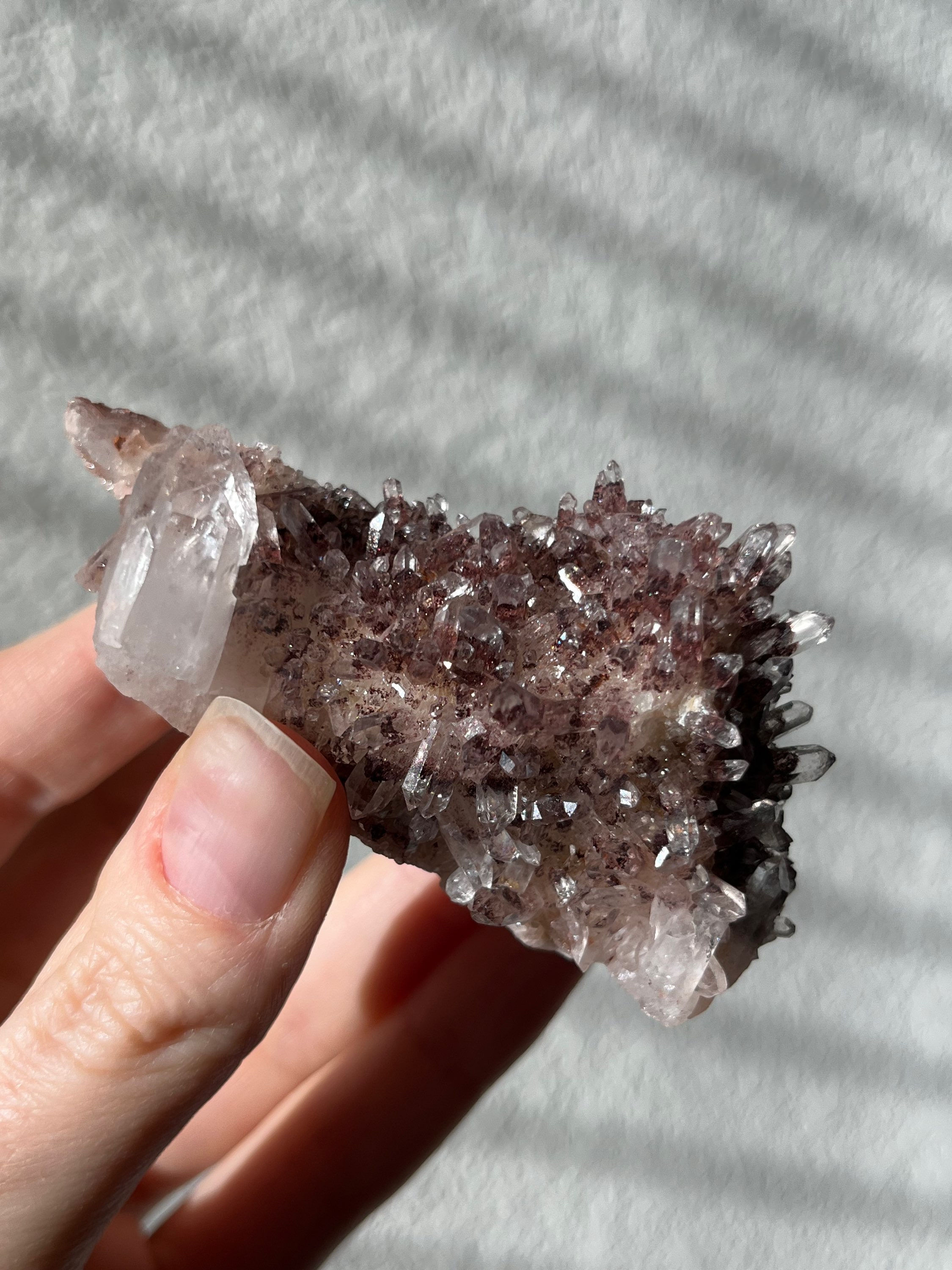 Sunset Phantom Quartz Cluster