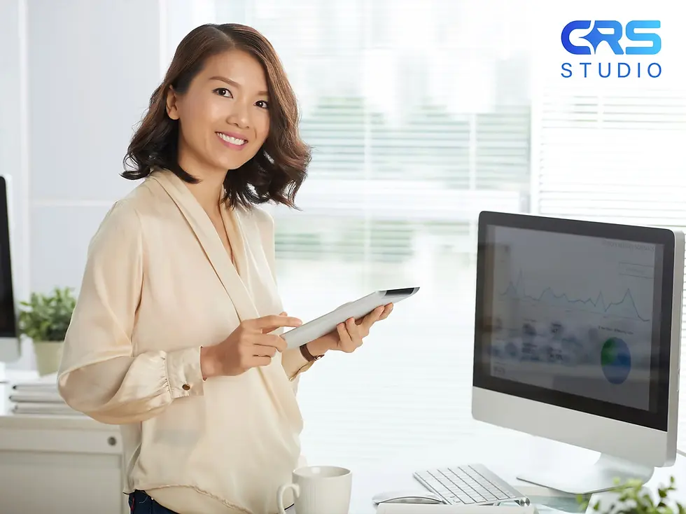 Manager preparing the report for the funders and regulator.