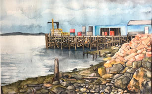 "Wilson's Wharf - Eastport ME" by Christina Ann Smith