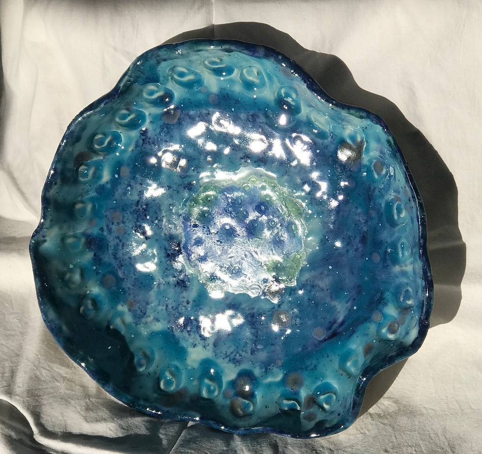 Sea Glass Plate by Barbara Moskol
