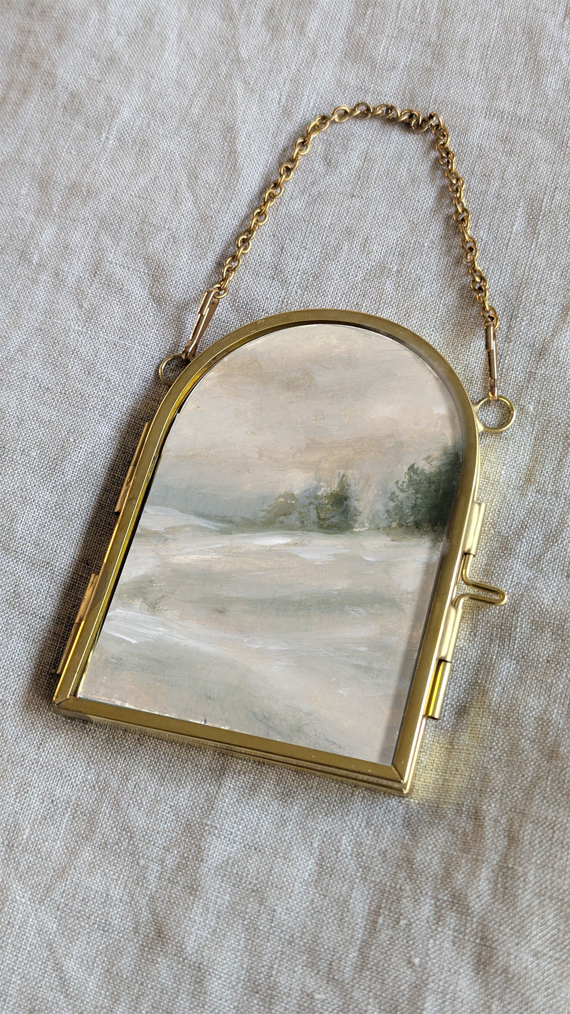 "Snowdrift"  Original Painting - Ornament