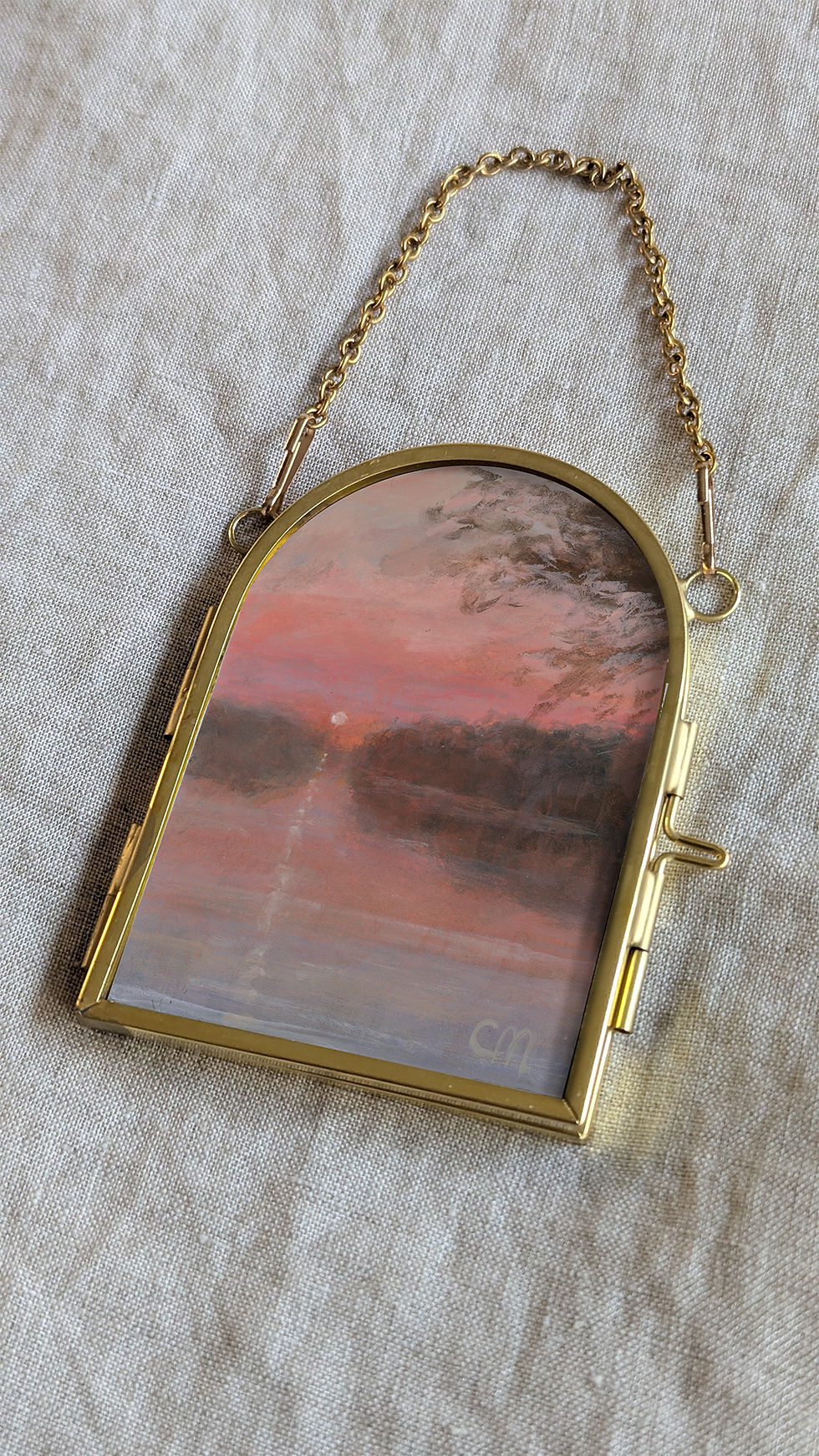 "River Sunrise" Original Painting - Ornament