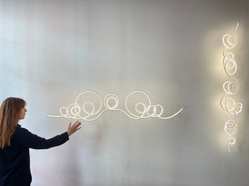 hanging light sculpture