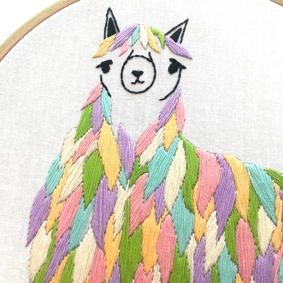 Thumbnail: Llama Embroidery Fabric