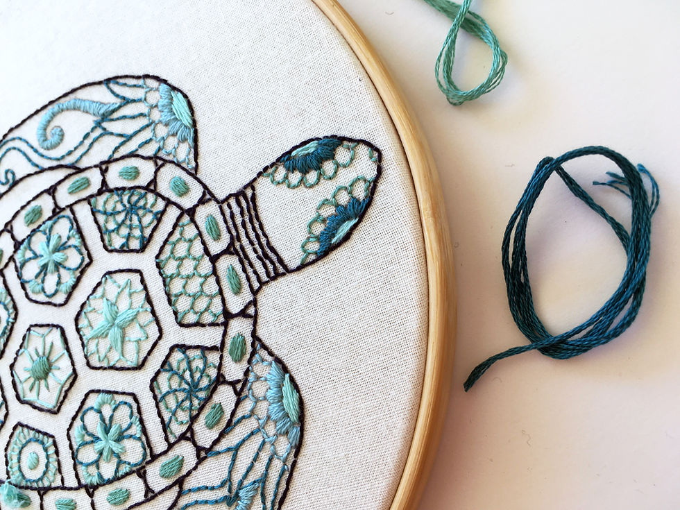 Thumbnail: Turtle Embroidery Kit