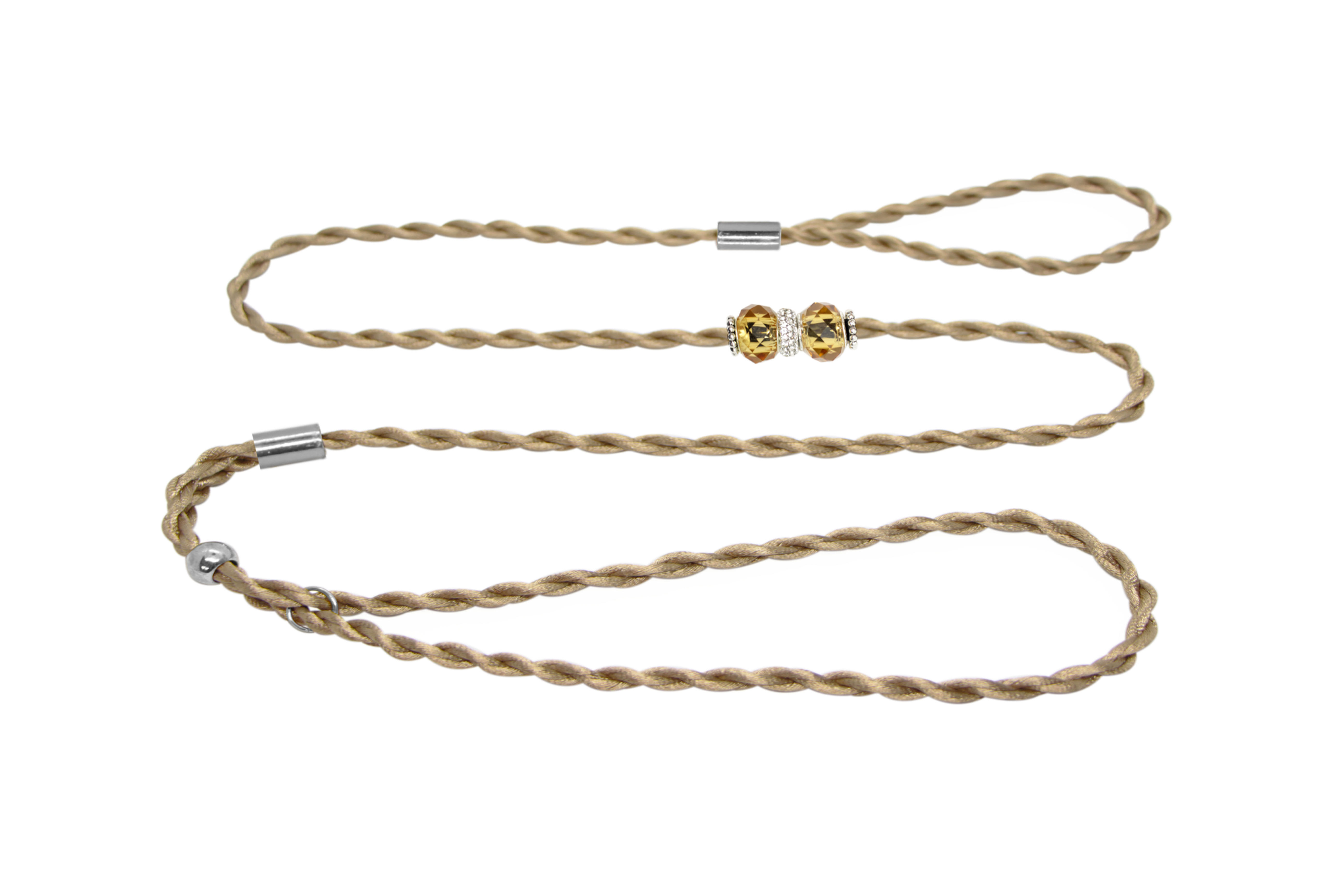 Dog show leash - beige