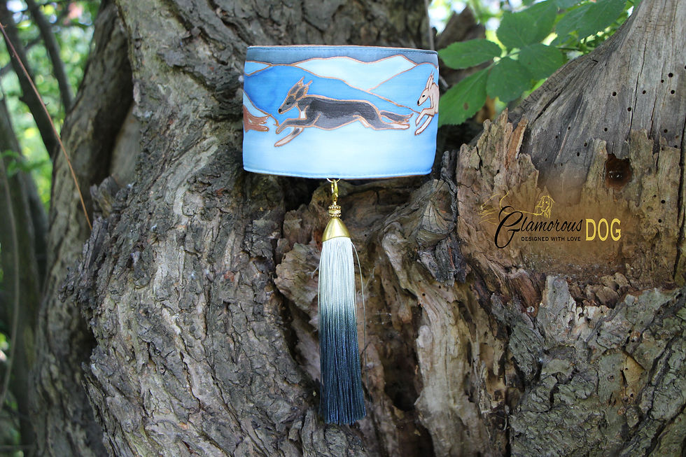 Thumbnail: Hand painted collar on silk