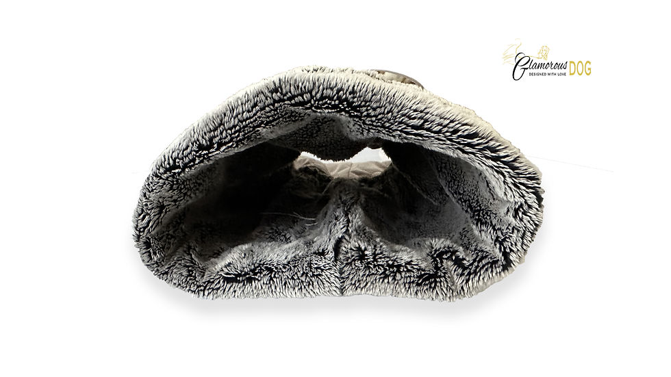 Thumbnail: Warm Muff - cream stitching 