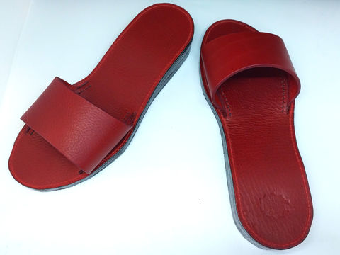 Mules en cuir, talons 3cm