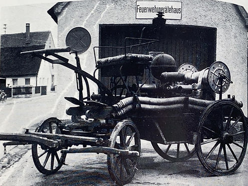 Die alte Feuerwehrspritze von 1878 bis 1939.