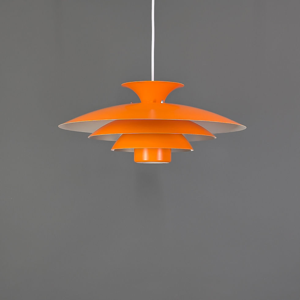 Thumbnail: Vintage retro hanglamp in oranje - Formlight
