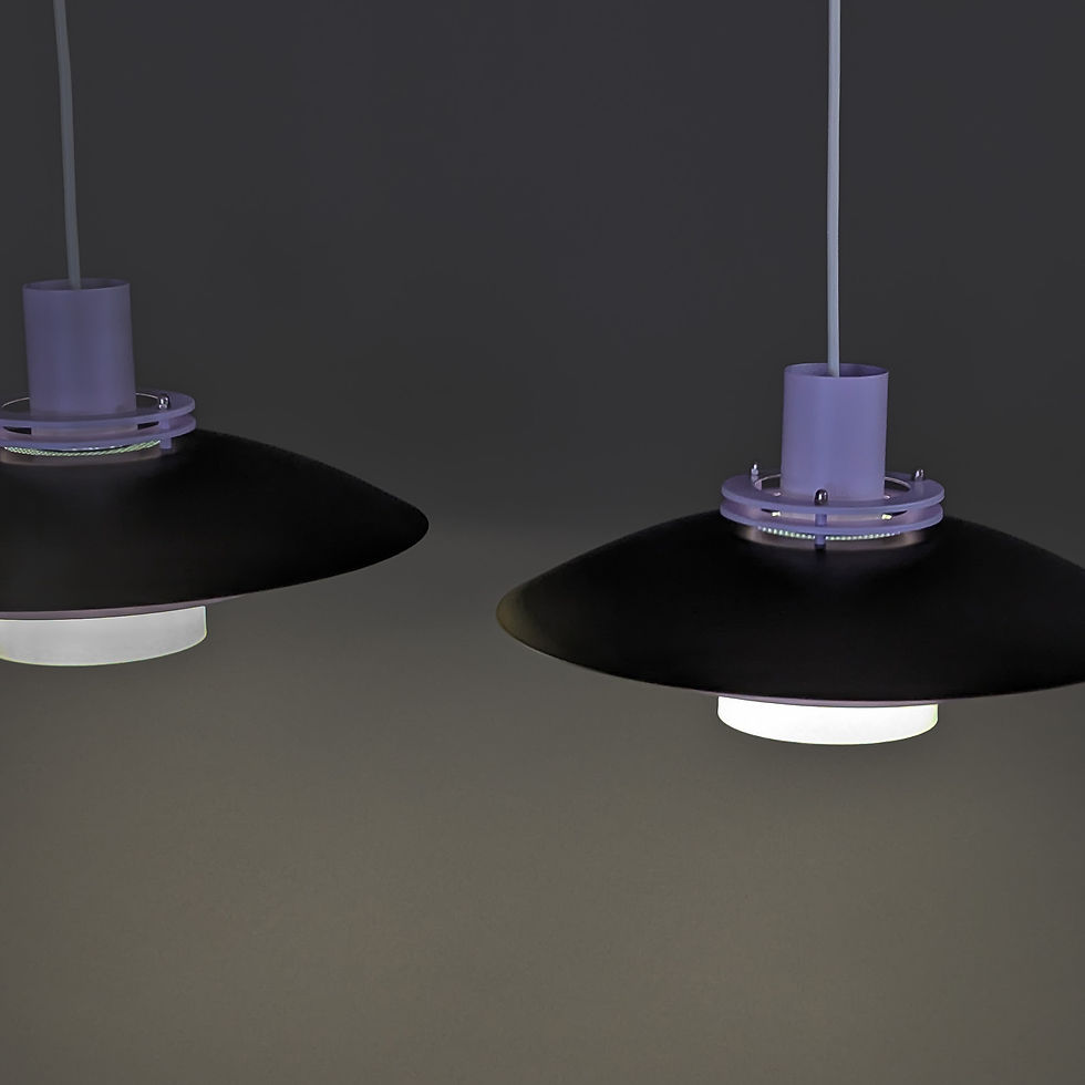Thumbnail: Set van twee Formlight lampen in groen en paars