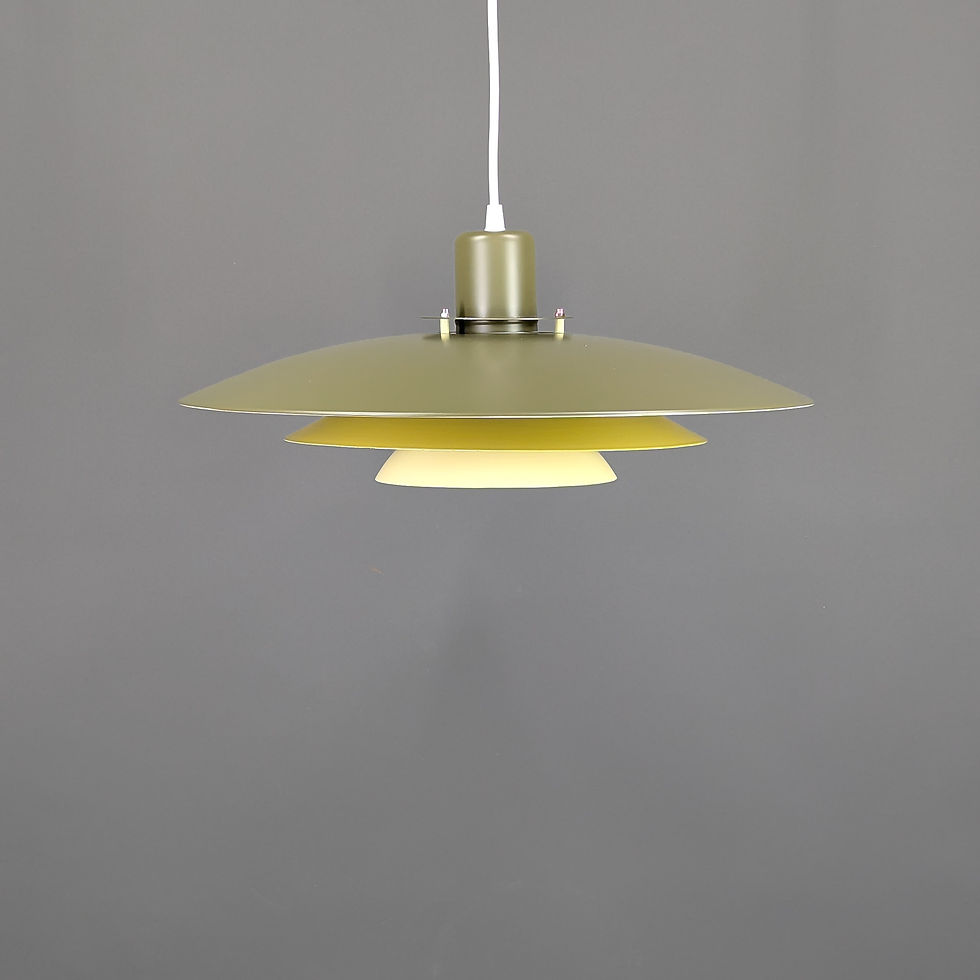 Vintage Scandinavische hanglamp in groen – Ø48 cm