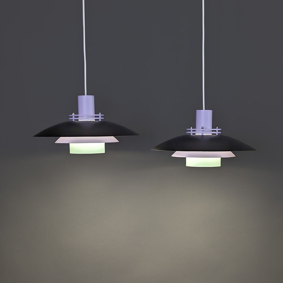 Thumbnail: Set van twee Formlight lampen in groen en paars