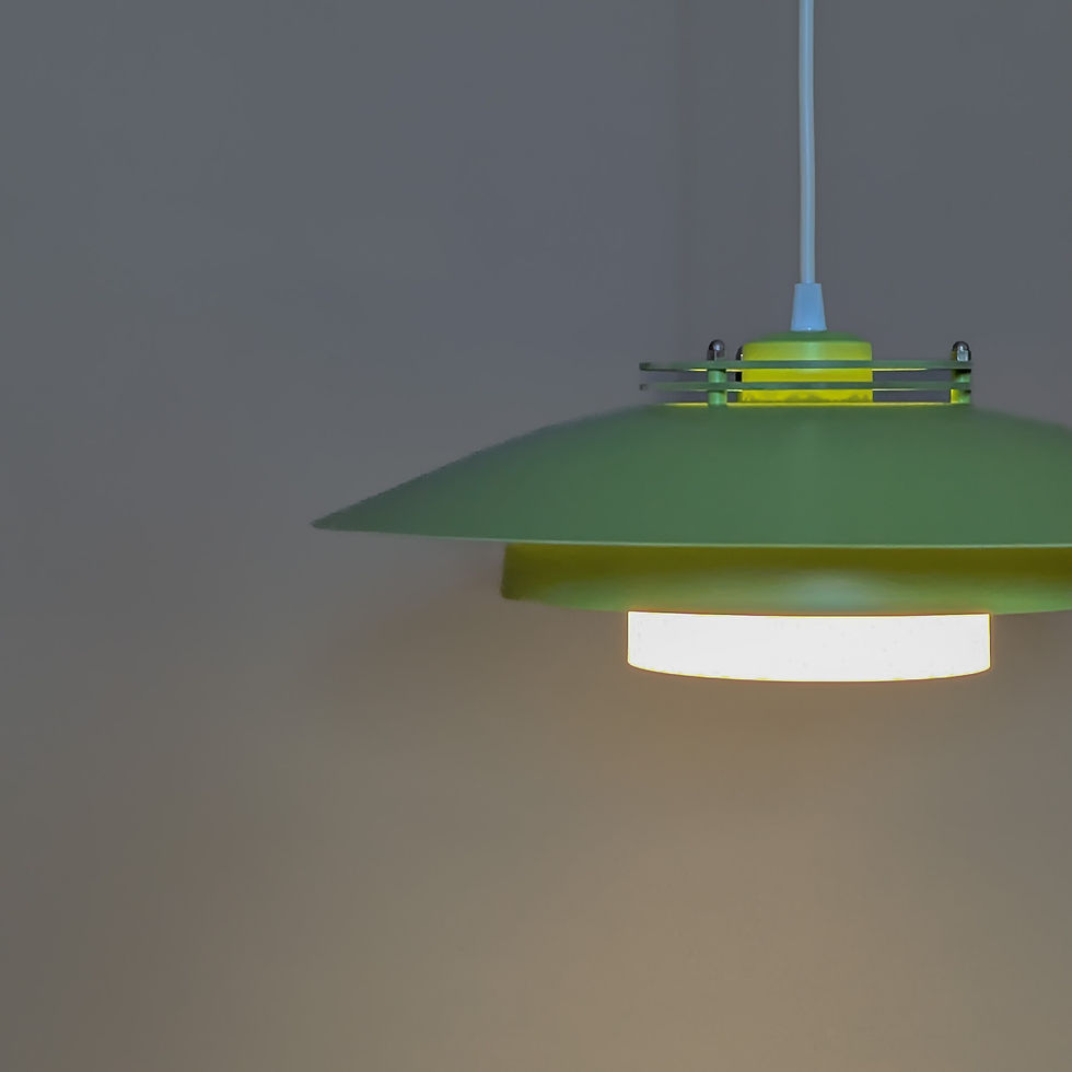 Thumbnail: JEKA Tokio Deense vintage hanglamp in groen