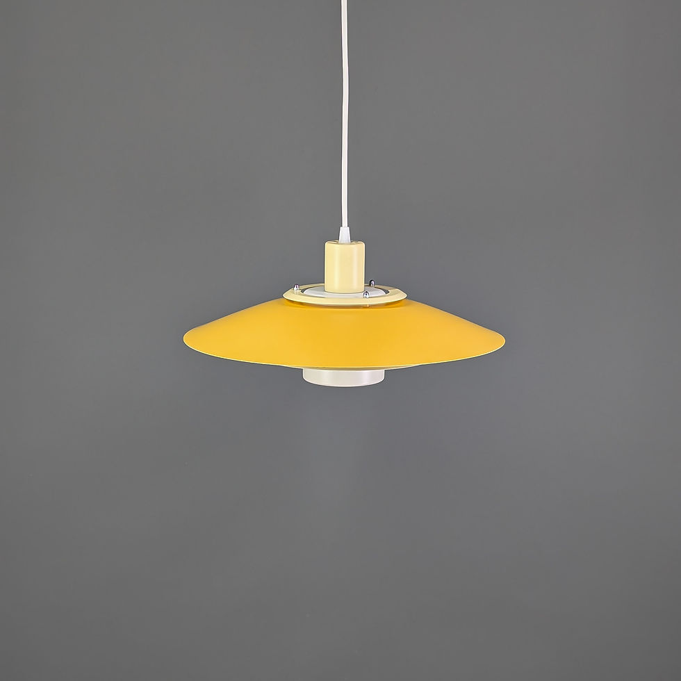 Thumbnail: Vintage retro hanglamp in geel - Jeka Gloria lamp