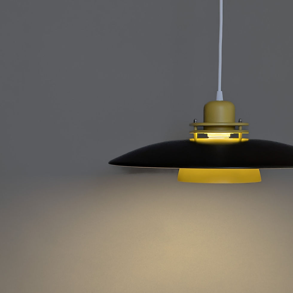 Thumbnail: Groene Deense design hanglamp - retro uitstraling