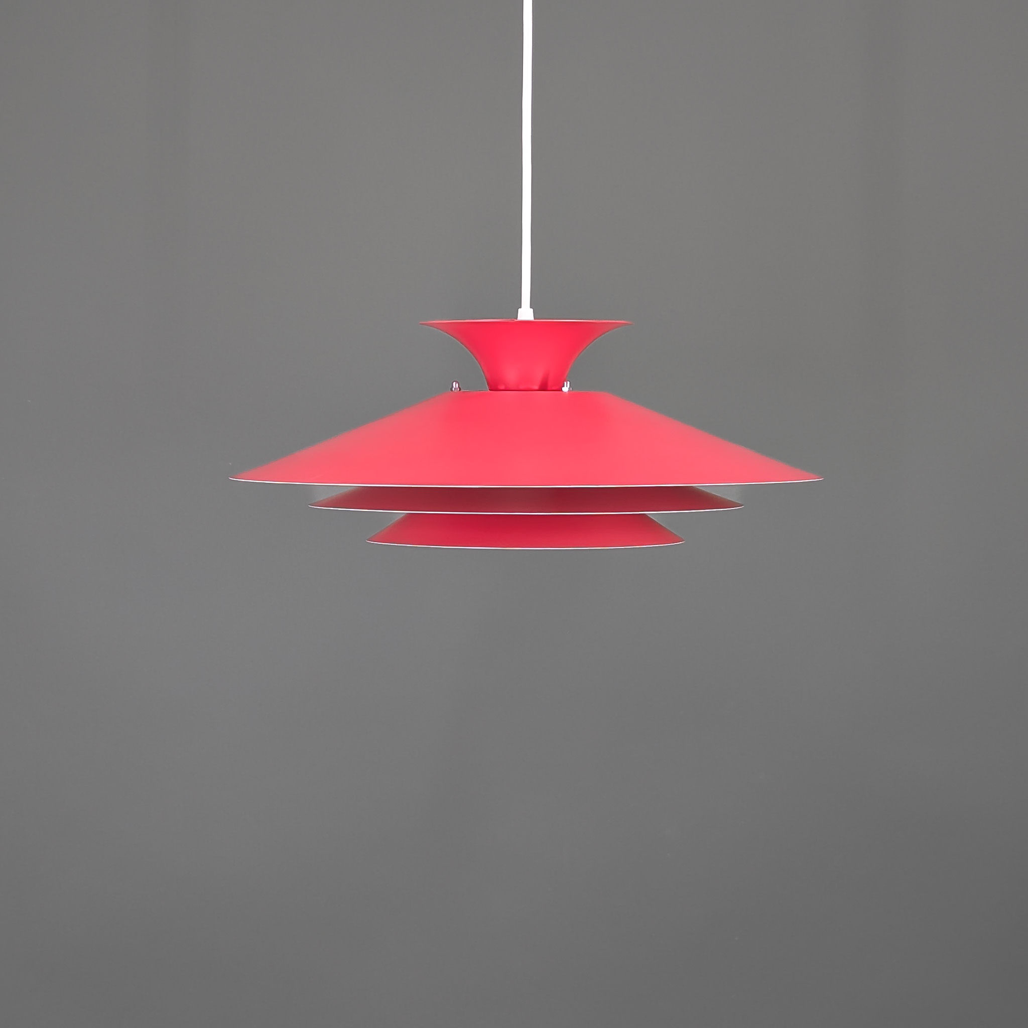 Deense Formlight hanglamp in rood/roze – Ø46 cm