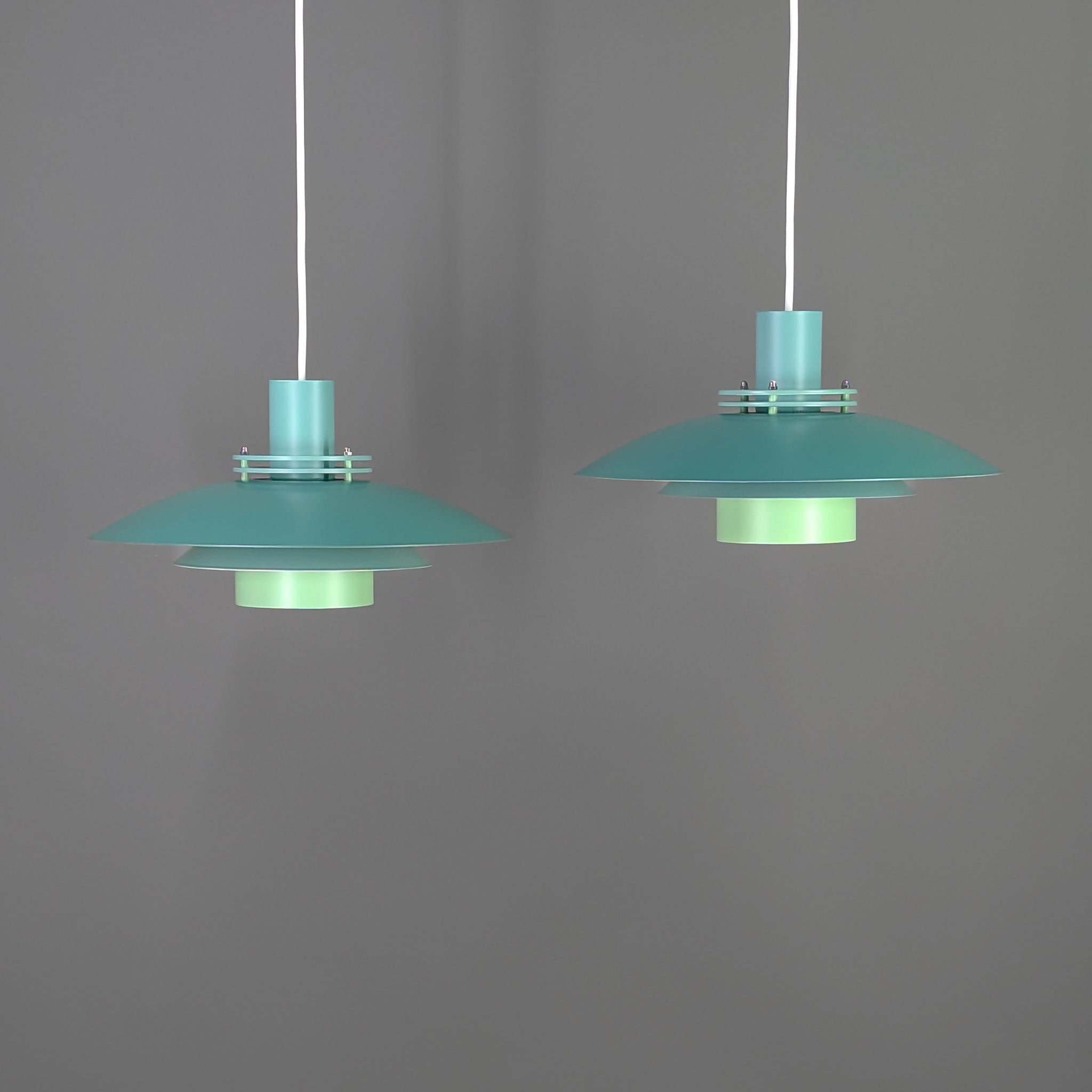 Set van twee groene Deense design hanglampen - Top Lamper - Leto